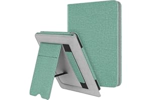 FINTIE Stand Case for 6" Kindle Paperwhite (Fits 10th Generation 2018 and All Paperwhite Generations Prior to 2018) - Premium PU Leather Sleeve Cover with Card Slot and Hand Strap, Sage