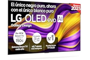 LG OLED65G54LW - TV 65", OLED EVO 4K, Smart TV AI G5, WebOS 25, Super Upscaling, Dolby Vision y Dolby Atmos, AMD FreeSync, Alexa/Google Assistant, Negro