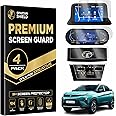 Spartan Shield {4 PACK) Screen Guard COMBO For TATA NEXON 2023 FACELIFT || CREATIVE 7 INCH INFOTAINMENT + 7INCH INSTRUMENT CLUSTER + STEERING + AC PANEL Protector Accessories [Not Tempered Glass]