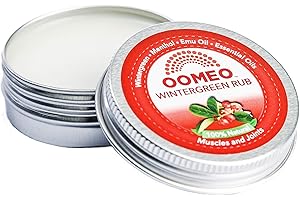 OOMEO Wintergreen Rub with Emu Oil for Muscles and Joints - 30ml - 100% natural
