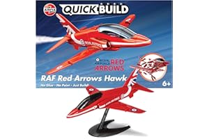 Airfix QUICKBUILD Model Aircraft Kits - J6018 Red Arrows Hawk Model Building Kit for Kids 6+, Construction Plane Toys for Boys & Girls - Fighter Jet Planes & Toy Aeroplane Sets, Plane Enthusiast Gifts
