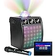 Portable Karaoke Machine & Speaker with Wireless Microphone & Disco Party Light. Mr Entertainer MoonboX (1 x Wireless Microphone)