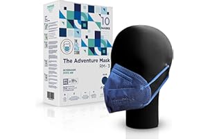 The Adventure Mask FFP3 Face Masks with Ear Loops | 5 Layer Filtration Protection CE Certified | Box of 10