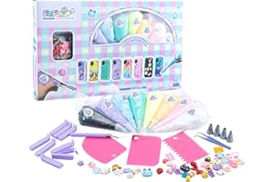 MOMOMI Nice Group Decoden Rainbow Cream Set, 1 Kit Creme Sintetiche Colori Arcobaleno