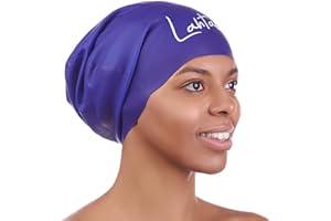 LAHTAK Bonnet de Bain pour Cheveux Longs - Bonnets de Natation pour Femmes et Hommes - Bonnets de Piscine Extra-Large en Silicone Imperméable de Qualité Supérieure - Dreadlocks