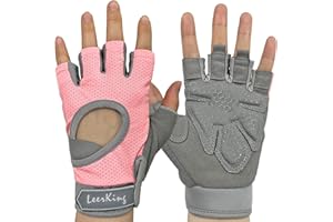 LeerKing rękawice sportowe do fitnessu siłownia kulturystyka biegun oddychający, antypoślizgowy unisex