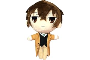 Puruuige Bungo Stray Dogs - Almohada de peluche con personajes de anime Dazai Osamu de dibujos animados de anime, figura de peluche suave para los fanáticos