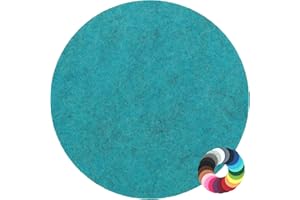 ‎BIASTO biasto Design Filz Untersetzer rund Durchmesser 15cm, Petrol - meliert/Lago meliert (HF044) für Glas, Getränke, Bar, Tasse, Vase