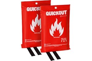 C CRYSTAL LEMON Couverture Anti-feu - Équipement de Survie en Fibre de Verre pour Les Situations extérieures - Couverture Ignifuge d'urgence avec propriétés d'extinction d'incendie