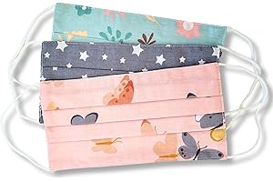 Lilind® Cloth Face Masks, Handmade Comfortable Gift, Breathable Soft Reusable and Washable Covering, 100% Cotton