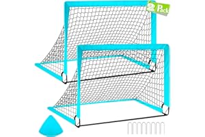 CATCHLUCK Football Goals for Kids Football Nets for the Garden Pop Up Goal Set Outdoor Goal Post with Carry Bag