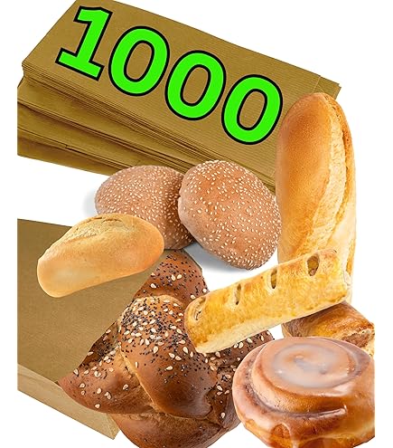 100 Sacchetti Di Carta Kraft Per Alimenti - Per Panini, Dolci, Caffetterie E Panifici
