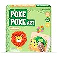 jackinthebox Poke Poke Art – Animals Theme Like Tortoise, Snail, Lion, Owl, Macaw, Butterfly, Mess-Free Sewing Art for Kids, Toys for Girls and Boys Ages 4 5 6 7 8, Great Gift for Childrens