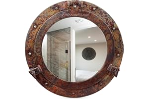 Nagina International Nagelneu (Factory Direct) | Exklusive Wohnkultur Geschenke & Sammlerstücke Nautical Range Hergestellt (Aluminiumspiegel, 17 Zoll)