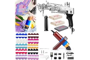 AISNY Pistola Per Trapuntatura, Set Per Trapuntatura Macchina Kit Tufting Taglierina Tappeti Pelo Tagliato E Pelo Ad Anello 40 Rotoli Filo Con Panni Trapuntatura Pistola Trapuntatura Set Creazione Tappeti
