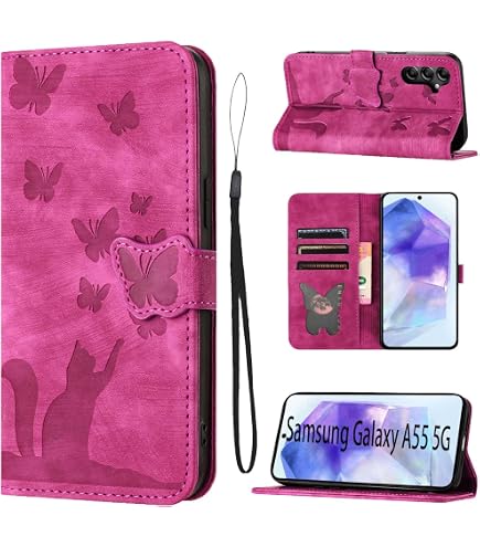 HAOYE Leather Folio Cover per OnePlus 10T 5G Cover, PU + TPU Leather