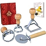 KITCHTIC Premium Ravioli Ausstecher Set [6 Teilig] – Das perfekte Ravioli Former Set um einfach Teigtaschen, Maultaschen u.v.