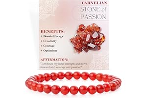 Bivei Perlenarmband für Frauen 6mm Halbedelstein dehnbarer elastischer Schmuck Yoga Geschenke