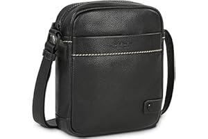 Jaslen - Bandoleras Hombre - Bandolera Piel Hombre - Bandolera Hombre Pequeña con Doble Compartimento de Marca Bandolera Piel Hombre 313019