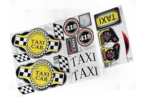 The Toy Restore Replacement Stickers Fits Little Tikes 30th Ann. Taxi Decals Cozy Coupe Full Set