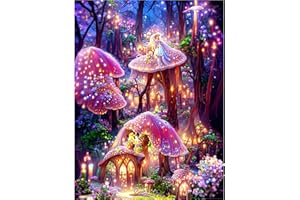 DAERLE DIY Diamond Painting, Kit de Pintura de Diamantes Kits de Punto de Cruz para Adultos, Completo de Pintura de Diamantes para Adultos, Pintura de Diamantes Paisaje/Wonderland 30x40cm