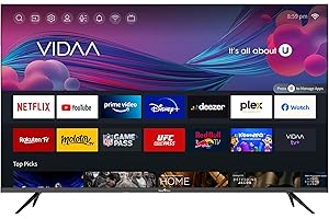 Smart Tech TV LED HD 43 Pouces (109cm) 43UV10V1 Smart TV VIDAA - Molotov, Netflix, Prime Video, Disney+, Youtube, Plex - 3xHDMI - 2xUSB - Mode Hotel