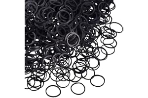 HICARER Pack of 1000 Mini Rubber Bands Soft Elastic Bands for Kids Hair, Braids Hair, Wedding Hairstyle and More (Black)