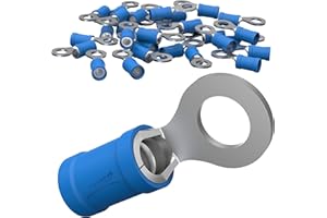 Cosse à œillet AUPROTEC de 0,5 à 6,0 mm², diamètre du trou de M3 à M12, connecteur de câble PVC RV en cuivre étamé et en partie isolé