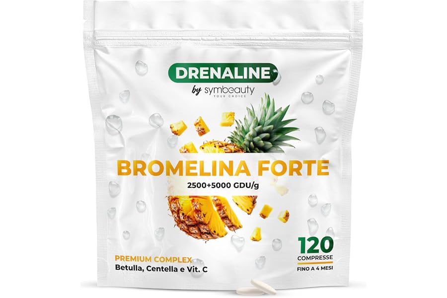 Symbeauty Bromelina Forte Drenaline 120 Cpr (4 mesi) 5000GDU Complex Vegano