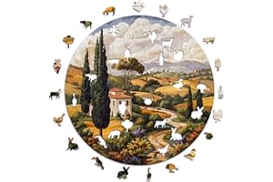 Iconic Puzzles - Toscana, Italia, puzzle in legno 100% sostenibile, Regali per Bambini e Adulti, taglia S, 200 Pezzi