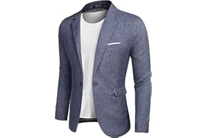 COOFANDY Herren Freizeit Sakko Sportlich Regular Fit Blazer Business Anzugjacke EIN Knopf