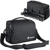 TARION Small Messenger DSLR Camera Bag, Shoulder Bag for Compact Mirrorless SLR Cameras, Cross Shoulder Case for Street Photo