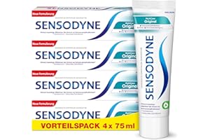 ‎SENSODYNE SENSODYNE MultiCare Original Toothpaste, Daily Toothpaste with Fluoride for Pain-Sensitive Teeth, 4 x 75 ml