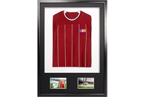 Vivarti DIY Junior 3D Montato - Doppia Apertura Sport Camicia Display Telaio A1 59.4 x 84cm - Telaio Nero, Monte Nero, Bianco Scheda di Supporto