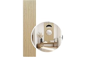 KAISER PLASTIC Panneaux acoustiques Couleur : chêne Panneaux muraux de différents formats Paroi à lamelles en bois et feutre Revêtement mural moderne (120 x 60 cm)