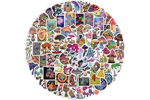 AFFOTO Pilze Aufkleber für Laptop(100 Stück),Geschenk für Kinder Teenager Erwachsene Jungen,wasserdichte Mushroom Aufkleber für Skateboard,Vinyl Stickers für Auto Motorräder Fahrrad