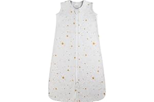 Owlivia Bio-Baumwolle Baby Schlafsack 0.5 Tog & 2.5 Tog Jungen Mädchen Schlafsack, Tragbare Baby-Decke mit 2-Wege-Reißverschluss