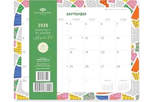 BRIGHT DAY CALENDARS 2025 Colorful Geometrics Annual Monthly Magnetic Refrigerator Pad by Bright Day,16 Month 8 x 10 Inch, September 2024 - December 2025