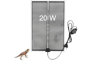 MOPOIN Heizmatte Terrarium, 20W Einstellbar Wärmematte Terrarium mit Temperaturregelung Reptile Wärmekissen für Reptilien Schildkröte Schlangen Eidechse Spinne (28 x 42 cm)