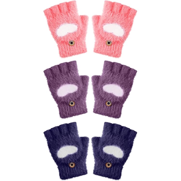 LGWJHCY Vingerhandschoenen voor kinderen, wanten met knopafdekkingen LGWJHCY Vingerhandschoenen voor kinderen, wanten met knopafdekkingen