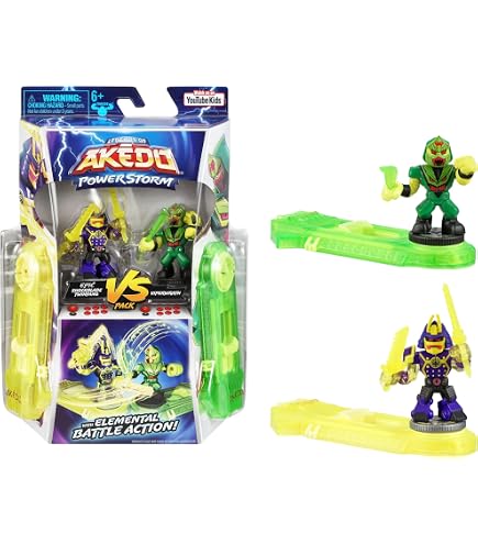 Legends of Akedo Powerstorm Warrior Collector Pack 4 Mini Battling