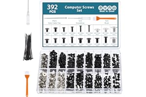 HSEAMALL 392PCS Computer Screws Set,PC Case Screw Motherboard Standoff Screws for Hard Drive Fan Power Chassis Graphics Repair