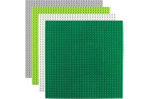 StarryTiger Lot de 4 Plaques de Base Classiques, Plaques de Base Compatible Avec Toutes Marques, Jeux Créatifs, Mutlicolore Plaque de Base pour Jeux de Construction, Jouets Éducatifs, 25,5 x 25,5 cm
