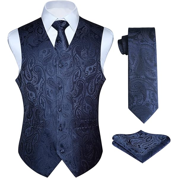 Gilet Uomo Slim Fit Con Paillettes E Papillon – Lucido, Scollo A V, Per Matrimoni, Palcoscenico E Feste