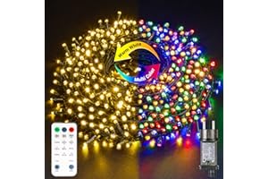 GlobaLink Guirlande Lumineuse 20M 200 LED IP44 Colorée Super Brillant avec Télécommande Adjustable Chronométrage Guirlande Lampes Décoration Extérieur Intérieur pour Jardin Sapinde Noël Terasse Fête