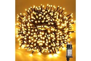 GARITE Guirlande Lumineuse Sapin de Noël, 20 M 200 LED Guirlande Lumineuse Exterieure, 8 Mode IP44 Etanche Lumiere Sapin de Noël pour Sapin de Noël Mariage Jardin Fêtes Anniversaire Nouvel An, Blanc Chaud