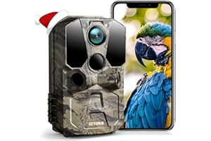 CEYOMUR 4K 30fps Cámara de Caza, 40MP WiFi Bluetooth Cámara Fototrampeo con Gran Angular de 120° Velocidad de Disparo 0,2s Visión Nocturna y IP66 Impermeable para la Vigilancia de la Fauna