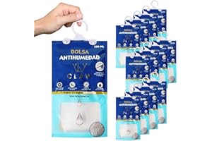 CLAW PROJECT Pack de 12x 100g Bolsas Antihumedad Armario Ropa Ambientador Lavanda – Deshumificador Percha Colgante Garaje – Elimina malos Olores - Absorbente Humedad Trastero