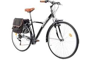 Moma Bikes Bicicleta Paseo Hibrida Shimano 18 Vel. Aluminio, Ruedas de 28", Suspension