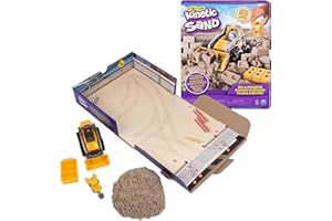 Kinetic Sand Sable Magique - Chantier Creuser Et Démolir 454 G + 4 Accessoires - Créez Différentes Formes Hypnotisantes avec Ce Sable Magique comme De La Pâte A Modeler - Jouet Enfant 3 Ans Et +